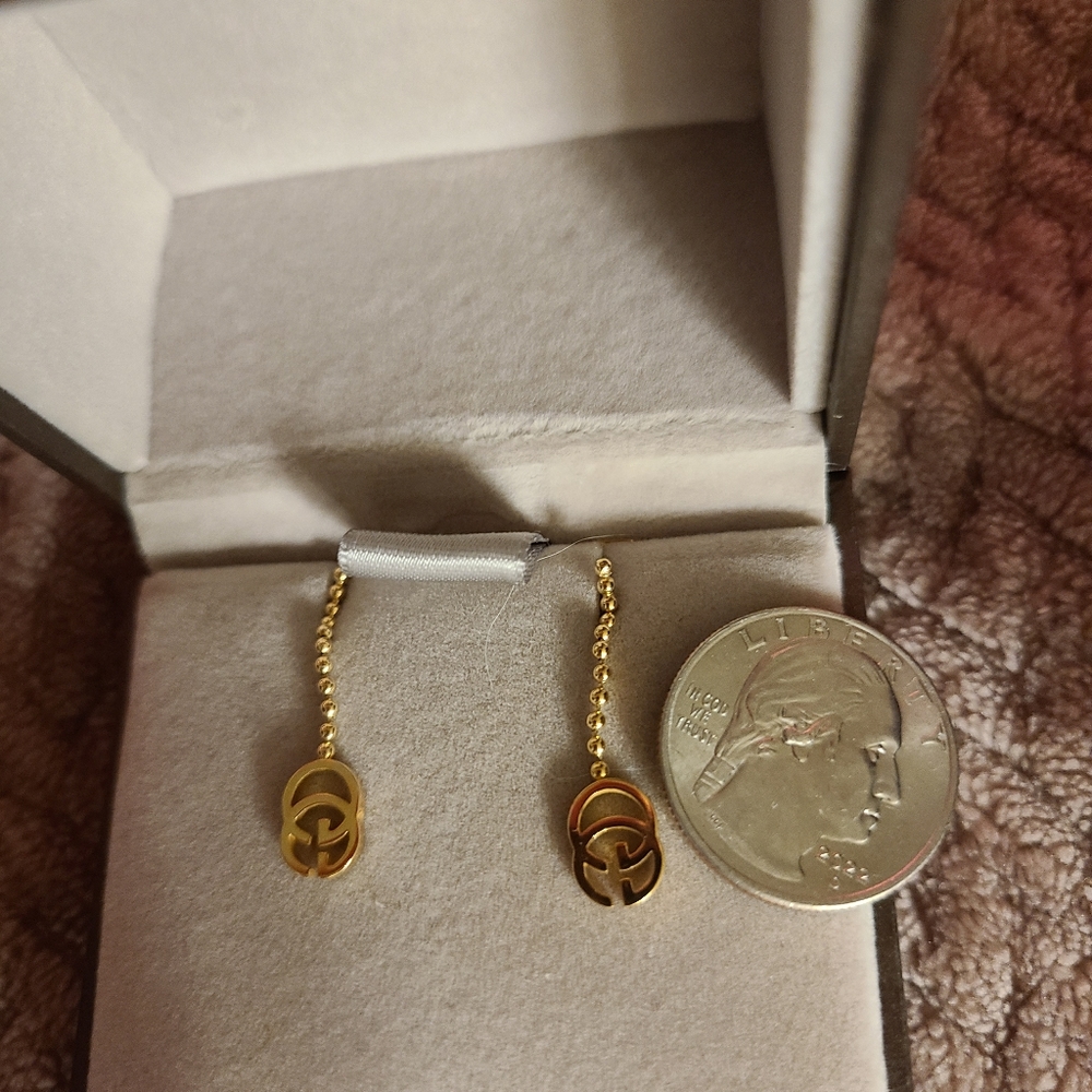 Gucci dangle 18K gold earrings - Picture 6 of 6